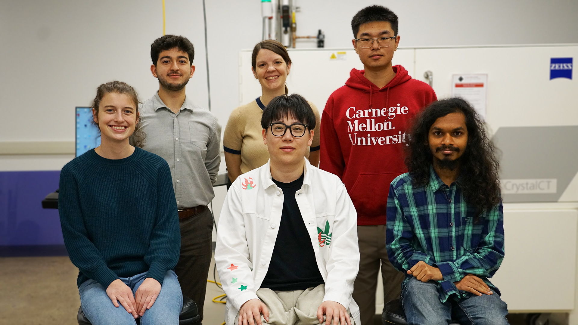 Research group members in two rows